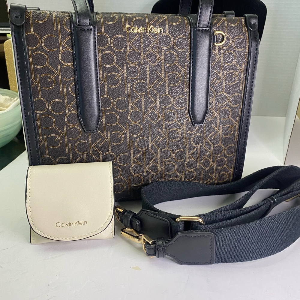 Calvin Klein Brown and Black Women's Bag